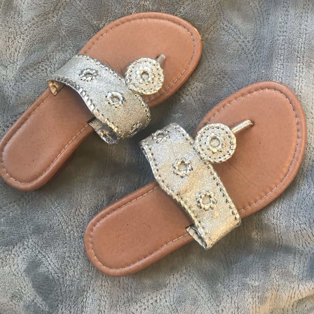 Silver Palms Sandals